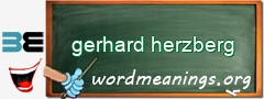 WordMeaning blackboard for gerhard herzberg